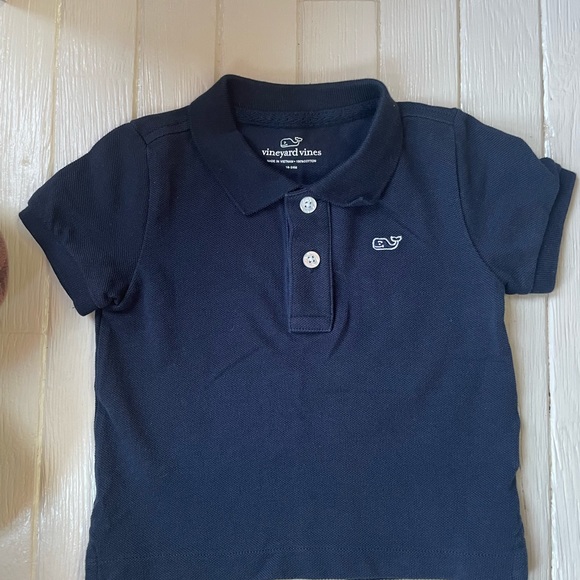 Vineyard Vines Boys' Heritage Pique Polo Navy Blue Size 18 24 Months - Picture 5 of 8